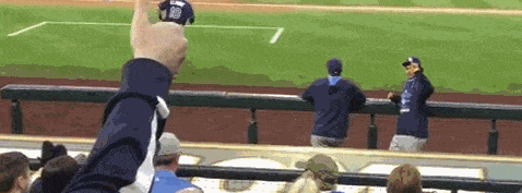 A GIF of a gay baseball fan blowing Chris Archer a kiss. 