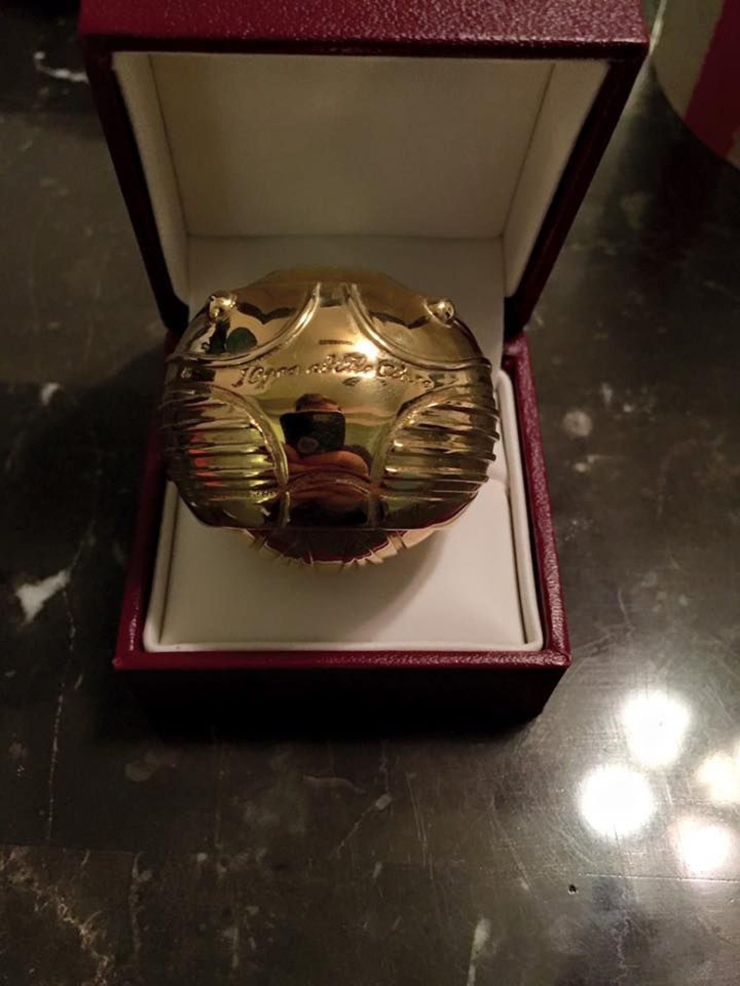 Golden Snitch ring box